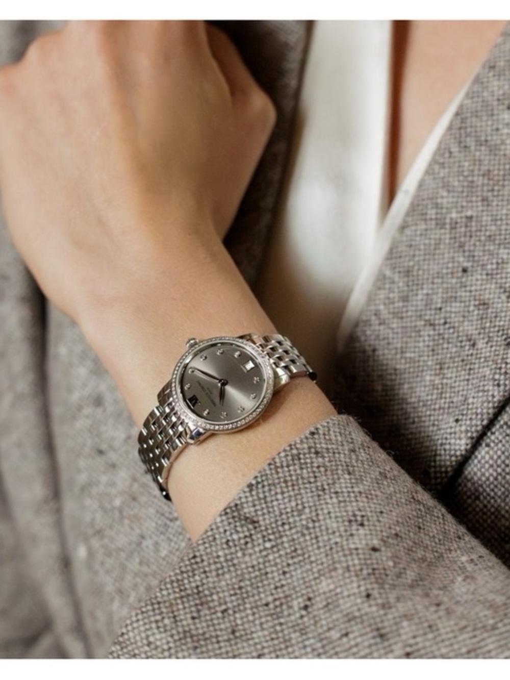 NWT Frederique Constant Classic Slimline  Ladies Diamond Watch